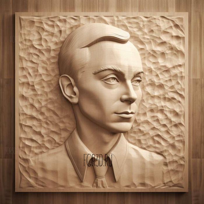 Sheldon Cooper 4 stl model for CNC